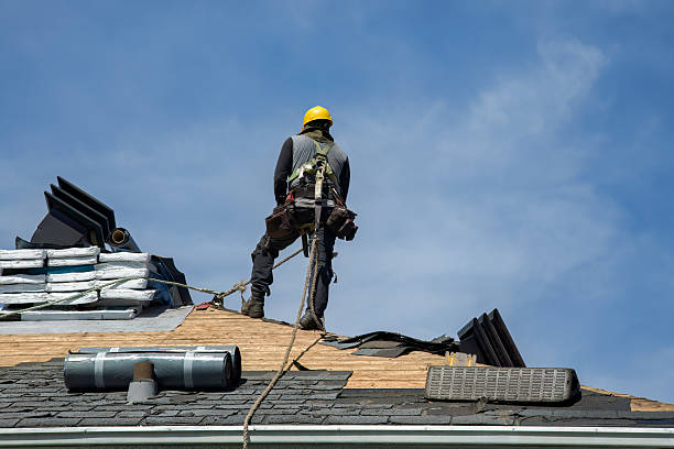 Professional Gutter Installation technician working in Mount Olive, IL